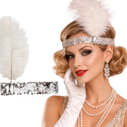 Srebrna opaska z piórem...