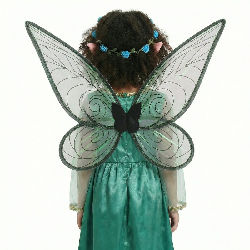 Strój Elfa Wróżki dla Dziecka z Uszkami i Skrzydłami
