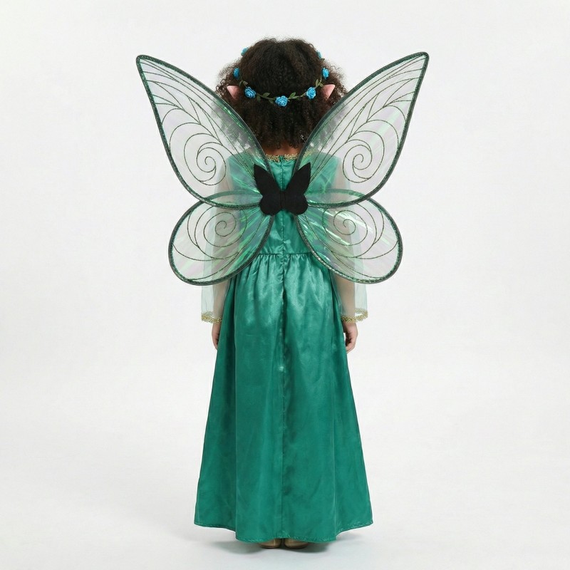 Strój Elfa Wróżki dla Dziecka z Uszkami i Skrzydłami