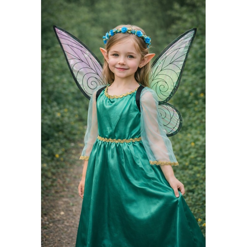Strój Elfa Wróżki dla Dziecka z Uszkami i Skrzydłami