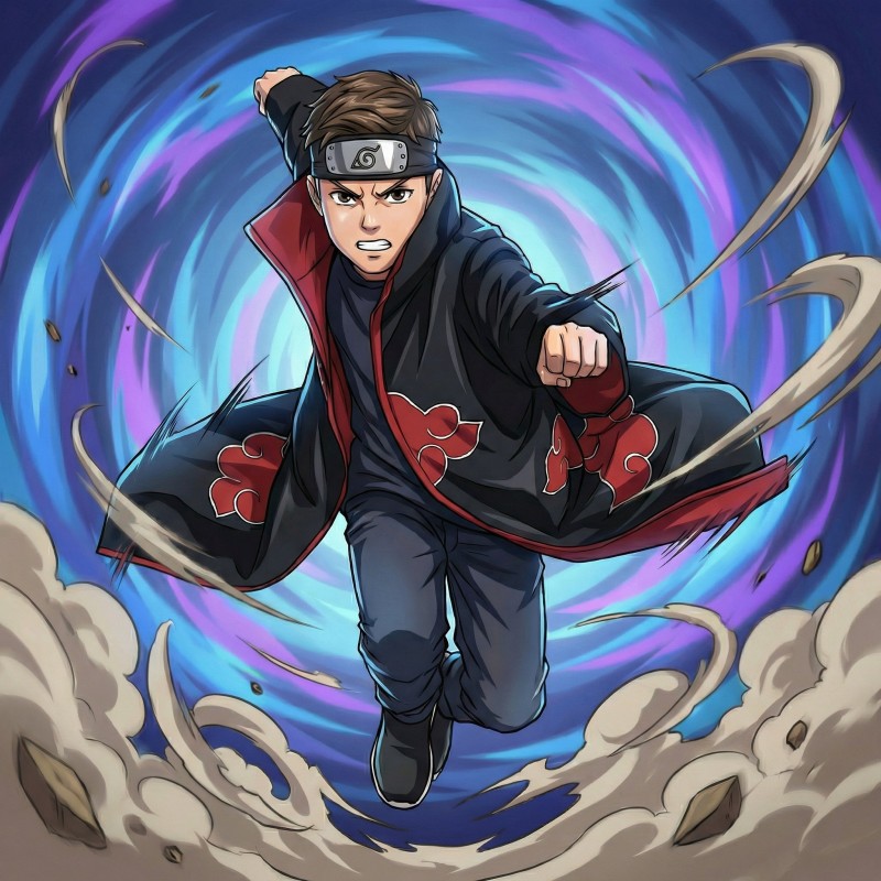 Kostium Ninja Akatsuki z Opaską