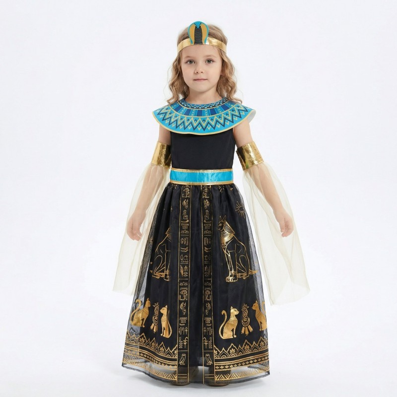 Strój Kleopatra dla Dziecka Sukienka Złota