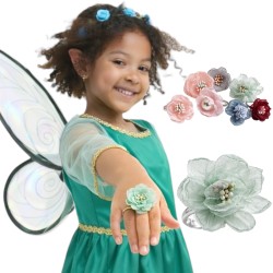 Strój Elfa Wróżki z Akcesoriami: Uszy Skrzydła Pierścień Kryształki