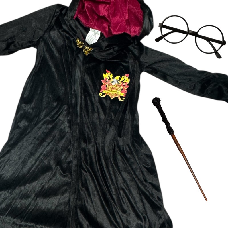 Kostium Harry Potter z Peleryną i Różdżką