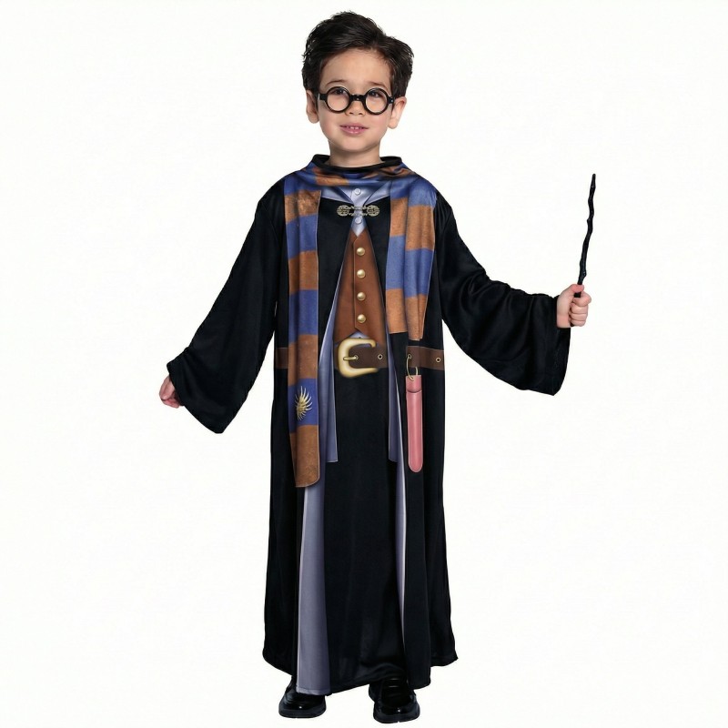 Strój Harry Potter – peleryna czarodzieja z różdżką