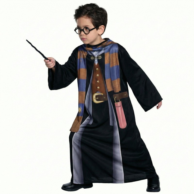 Strój Harry Potter – peleryna czarodzieja z różdżką