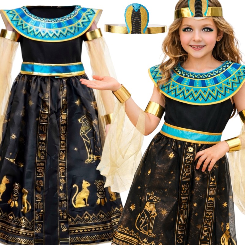 Strój Kleopatra dla Dziecka Sukienka Złota