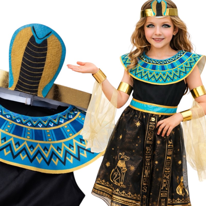 Strój Kleopatra dla Dziecka Sukienka Złota