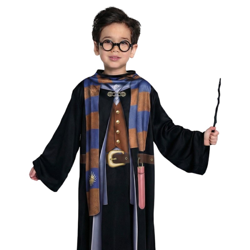 Strój Harry Potter – peleryna czarodzieja z różdżką