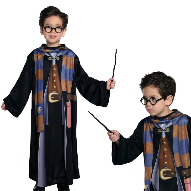 Strój Harry Potter – peleryna czarodzieja z różdżką