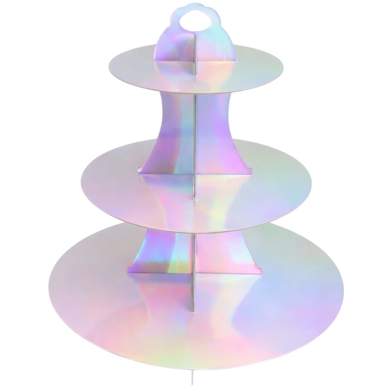 Patera hologramowa na ciasteczka i babeczki 3 poziomy