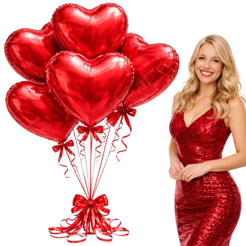 Balon Foliowy Na Walentynki Czerwone Serce Love