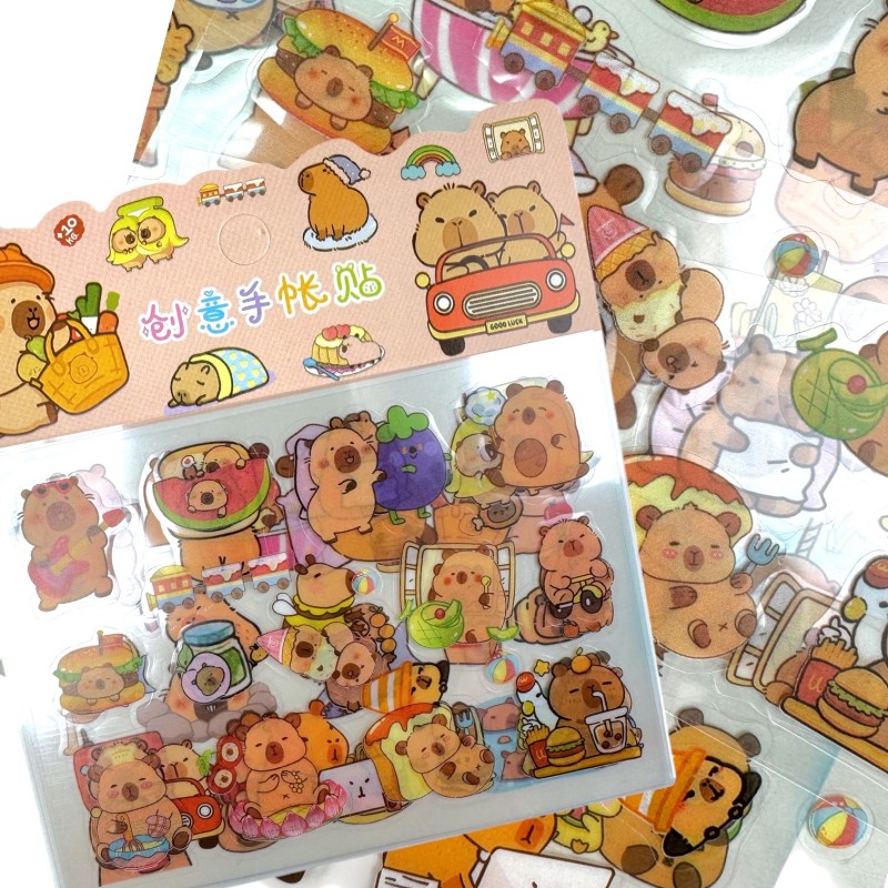 Naklejki motywacyjne Kapibara zestaw 56 szt.