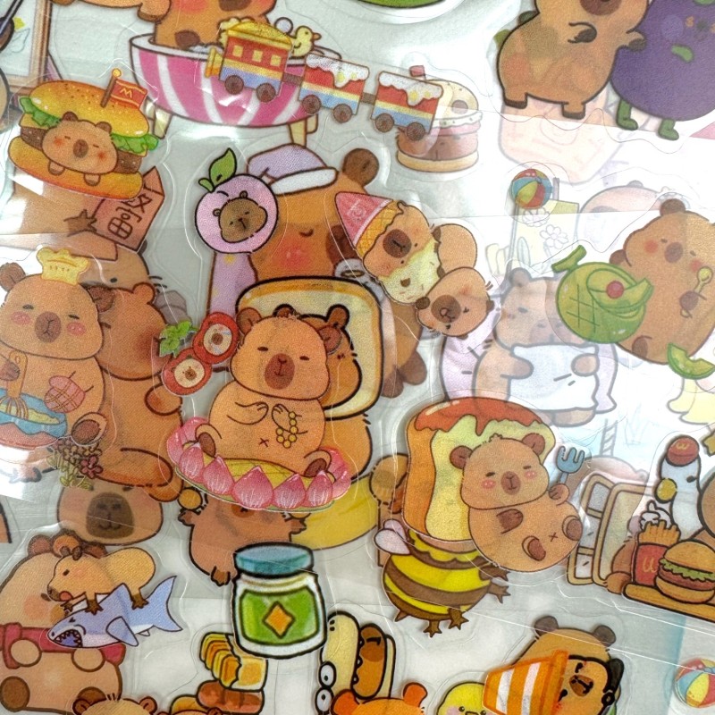 Naklejki motywacyjne Kapibara zestaw 56 szt.