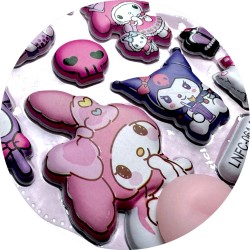 Naklejki 3D Kawaii z Gniotkiem Mochi 28 Sztuk