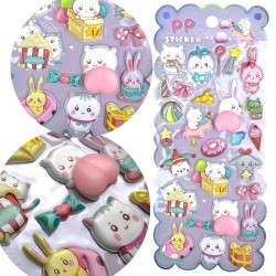 Naklejki 3D Kawaii z...