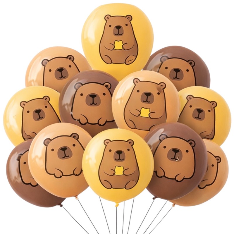 Zestaw Balonów Lateksowych Kapibara 100 sztuk