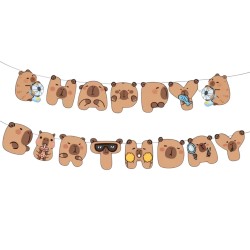 Baner Happy Birthday z Kapibarą 300 cm