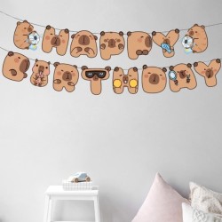 Baner Happy Birthday z Kapibarą 300 cm