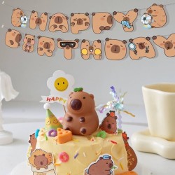 Baner Happy Birthday z Kapibarą 300 cm