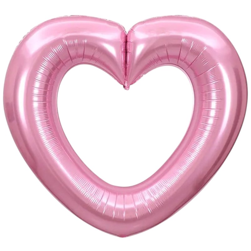 Balon foliowy serce różowe 106x102 cm