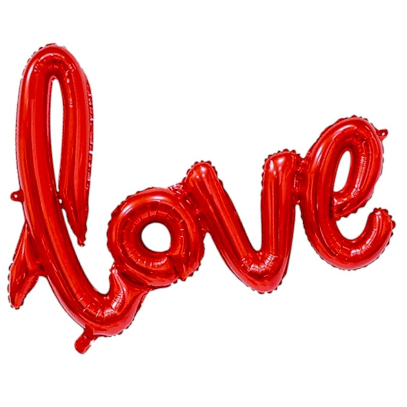 Balon foliowy napis LOVE czerwony 100x70 cm