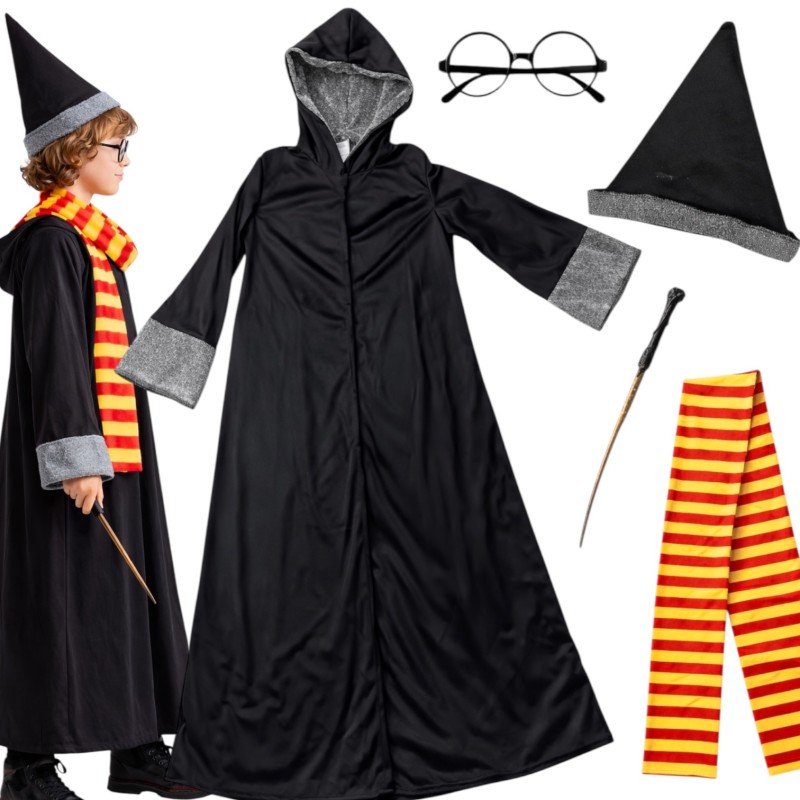 Strój czarodzieja Harry Potter 5-elementowy
