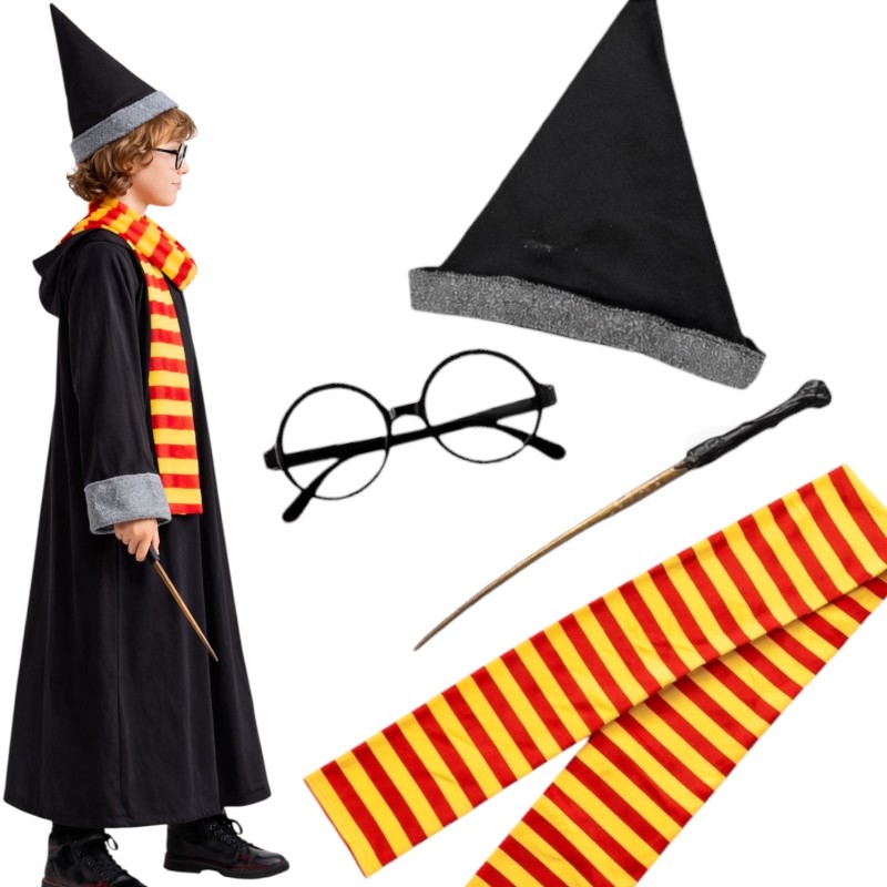 Strój czarodzieja Harry Potter 5-elementowy