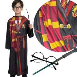 Strój Czarodzieja z Różdżką i Okularami