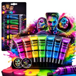 Neonowe farby do twarzy i...