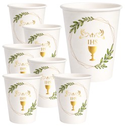 Zestaw Komunijny: 6 Talerzyków 18cm + 6 Kubków