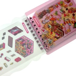 Układanka Wyklejanka Domki Scenki Kreatywne 3D antystresowa naklejki pęseta Kapibara