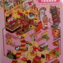 Układanka Wyklejanka Domki Scenki Kreatywne 3D antystresowa naklejki pęseta Kapibara