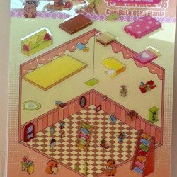 Układanka Wyklejanka Domki Scenki Kreatywne 3D antystresowa naklejki pęseta Kapibara