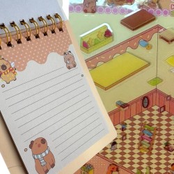 Układanka Wyklejanka Domki Scenki Kreatywne 3D antystresowa naklejki pęseta Kapibara