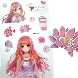 Zestaw 70 naklejek dekoracyjnych Anime Kawaii Japan Manga