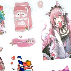 Zestaw 70 naklejek dekoracyjnych Anime Kawaii Japan Manga