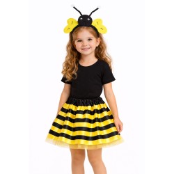 Strój pszczółka z satynową spódniczką i opaską