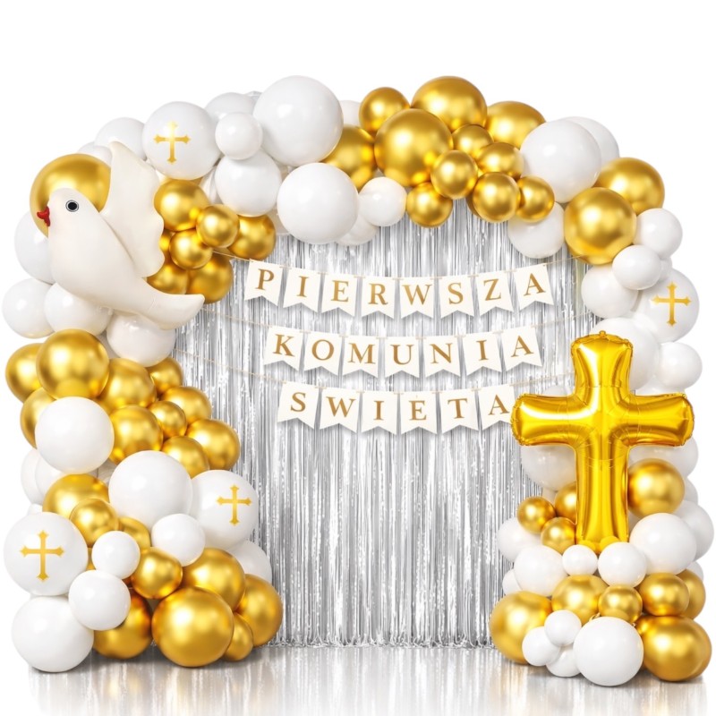 Girlanda balonowa Pierwsza Komunia Święta 98 szt.