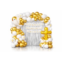 Girlanda balonowa Pierwsza Komunia Święta 98 szt.