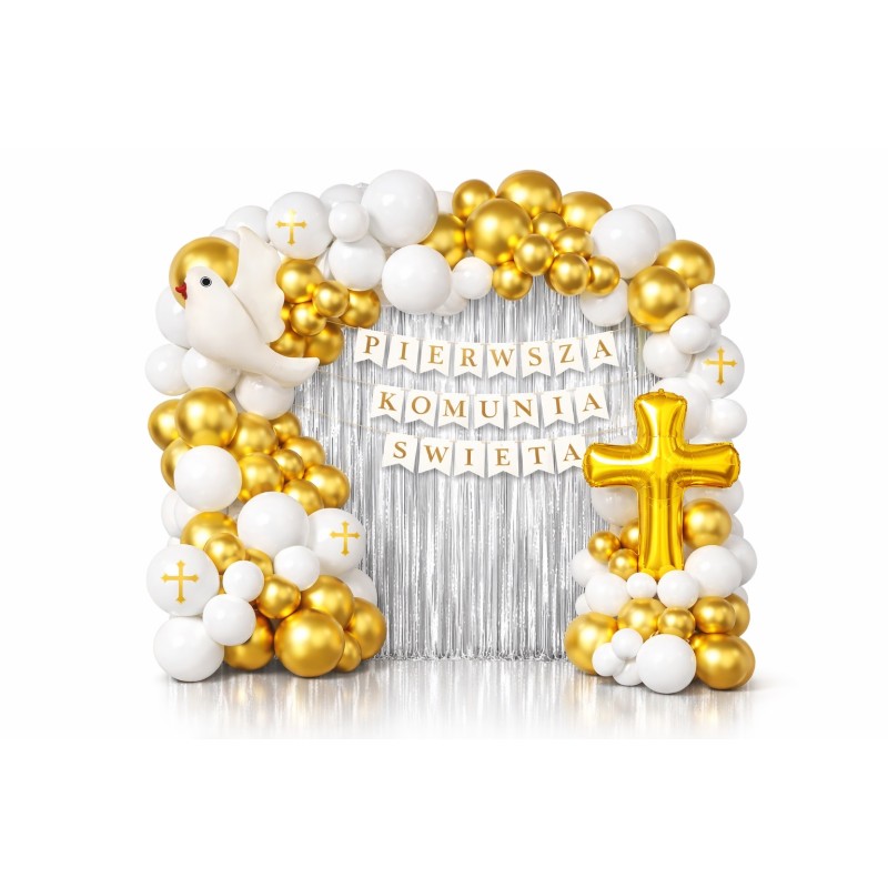 Girlanda balonowa Pierwsza Komunia Święta 98 szt.