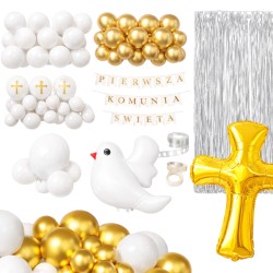 Girlanda balonowa Pierwsza Komunia Święta 98 szt.