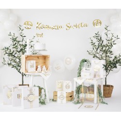 Baner komunijny Komunia Święta ZŁOTY NAPIS Komunia Święta