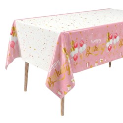 Obrus plastikowy różowy...