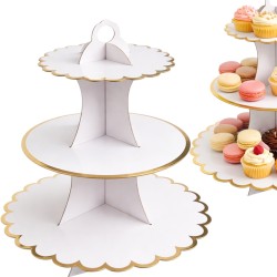 Patera 3 poziomy biała ze...