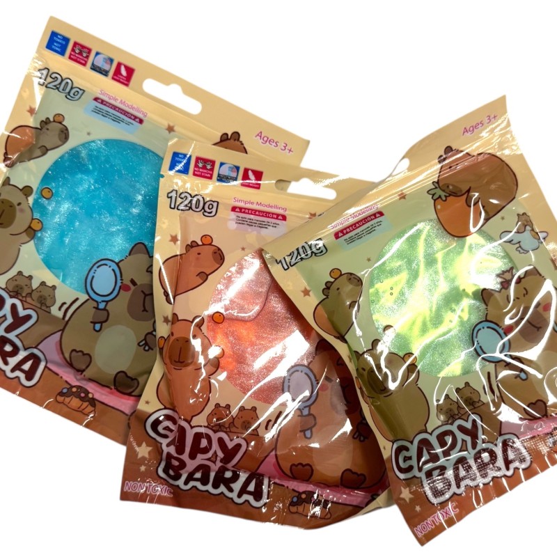Slime saszetka kapibara 1 szt. 120 g kryształowy clay