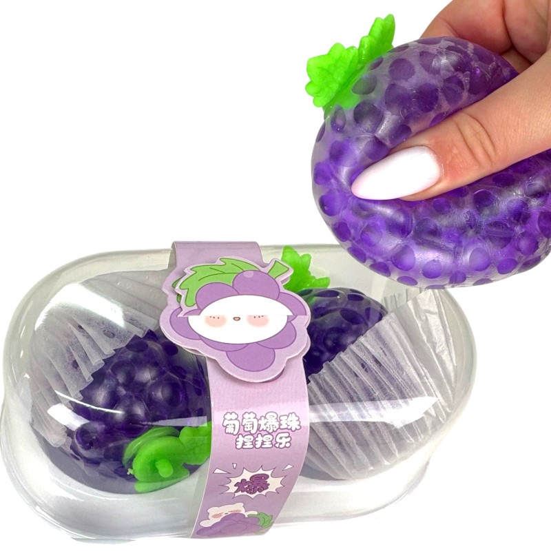 Gniotek orbeez winogrono x2 szt kawaii antystresowy