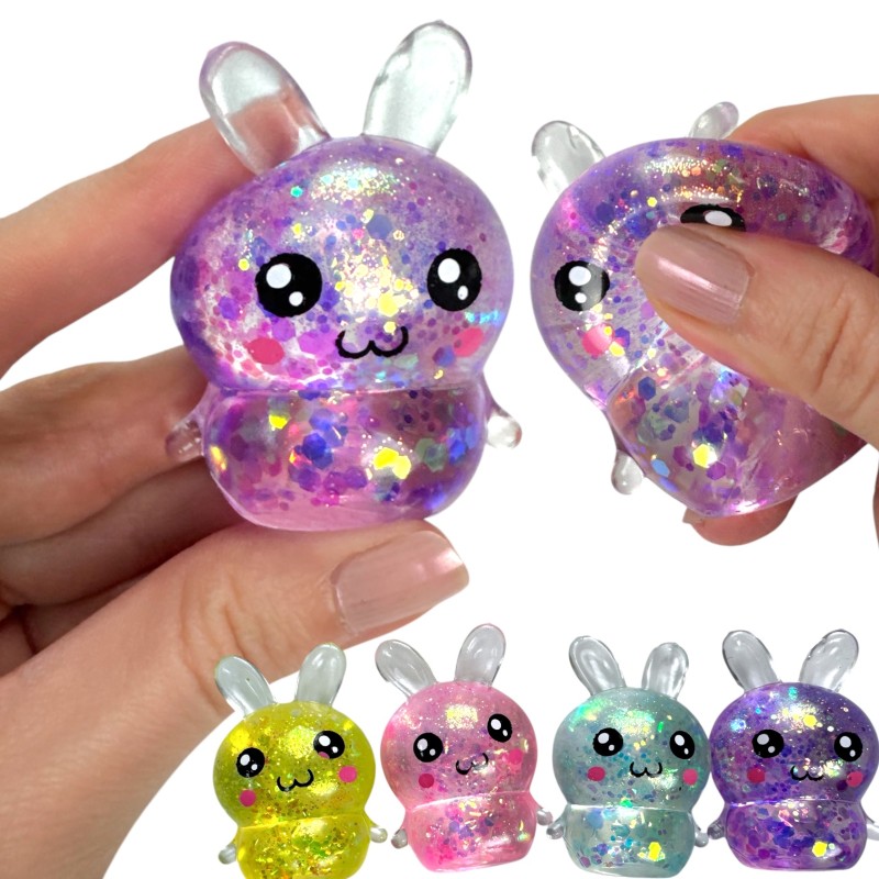 Zestaw 12 gniotków maltoza zwierzaki miś królik kotek aksolotl 6 cm