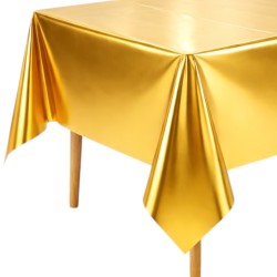 Metaliczny obrus imprezowy złoty 137x183 cm 1 szt.