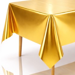 Metaliczny obrus imprezowy złoty 137x183 cm 1 szt.